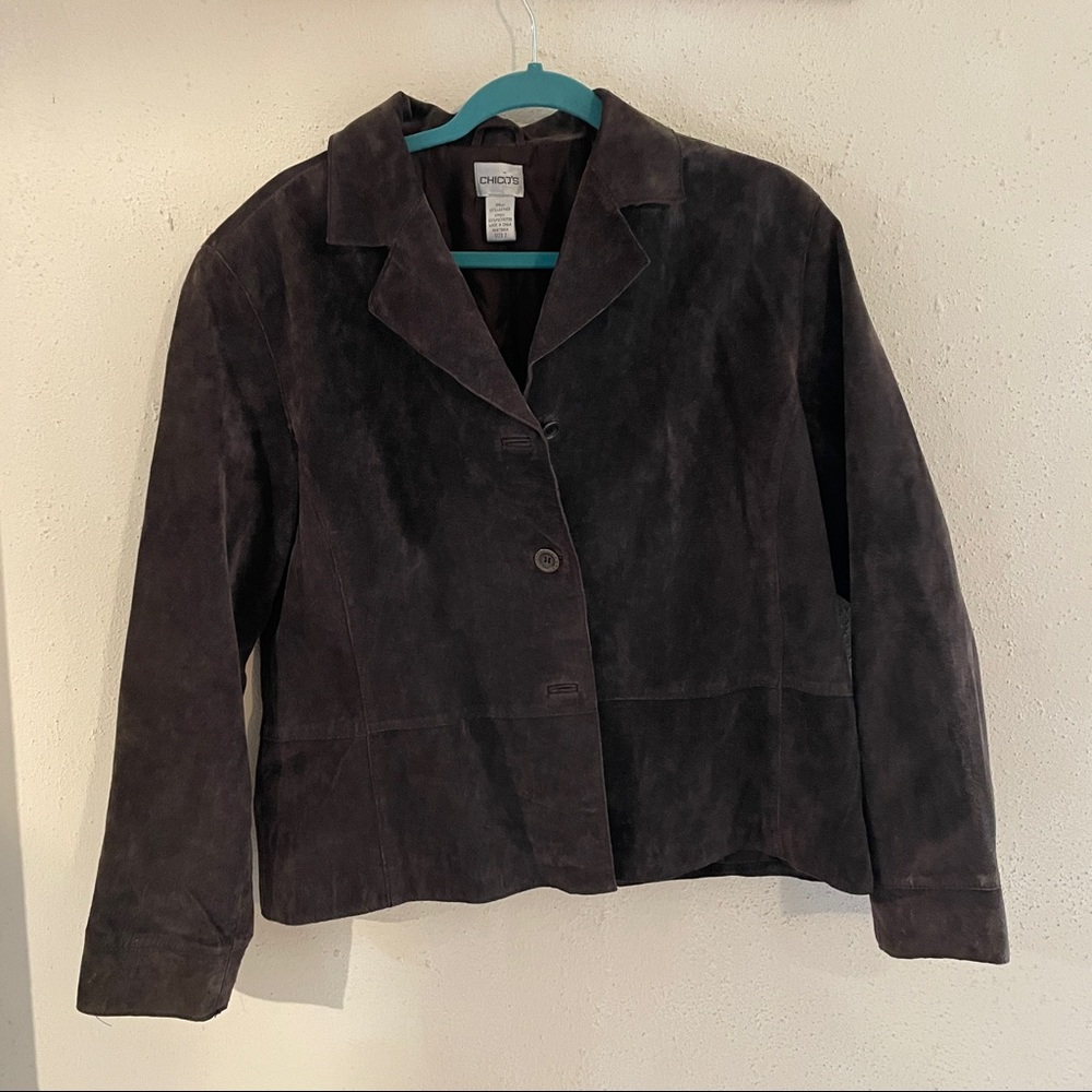 Chicos Leather Blazer